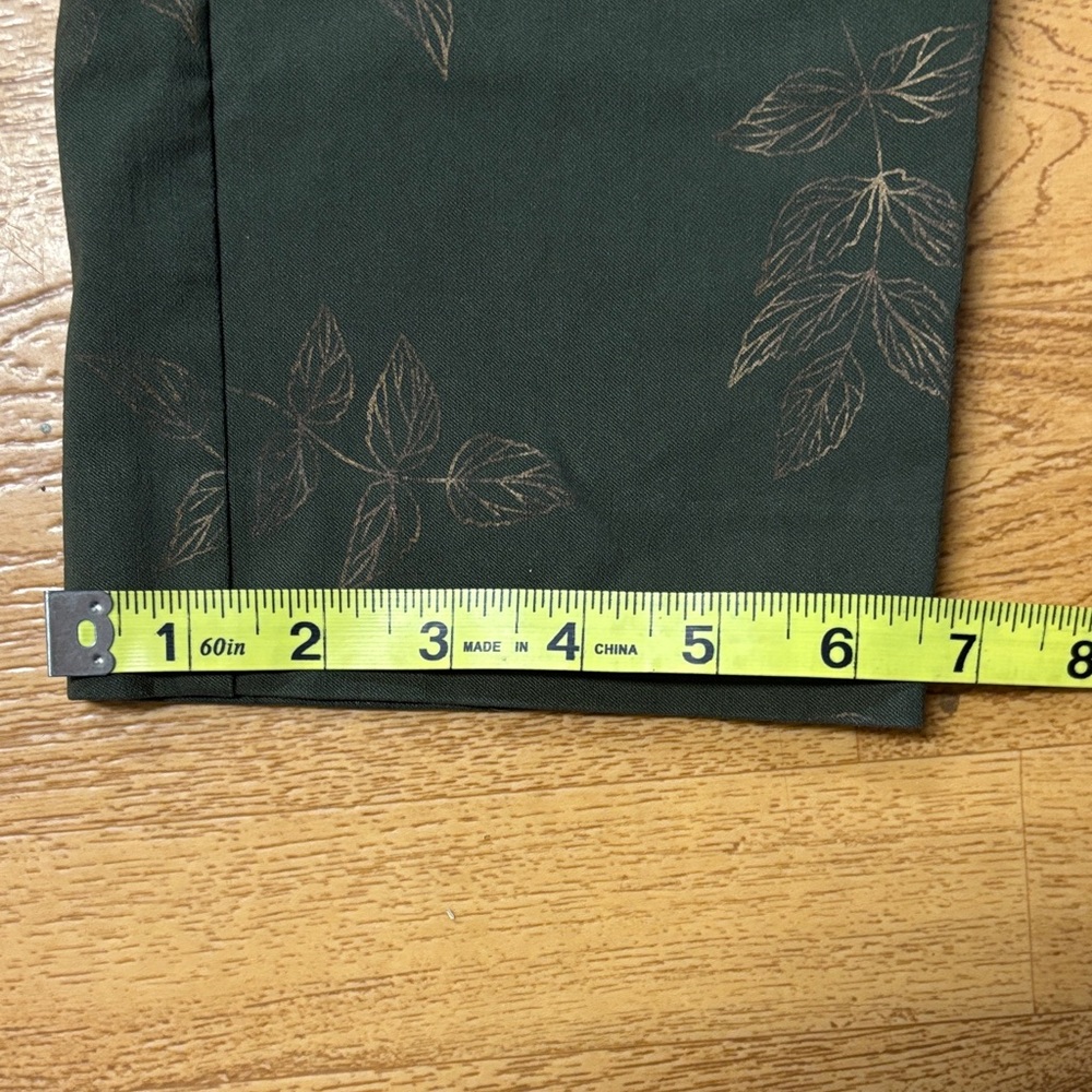 Chico's Olive Leaf Pattern Pants - image 6